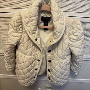 Polo by Ralph Lauren Women's Off-White Quilted Puffer Jacket